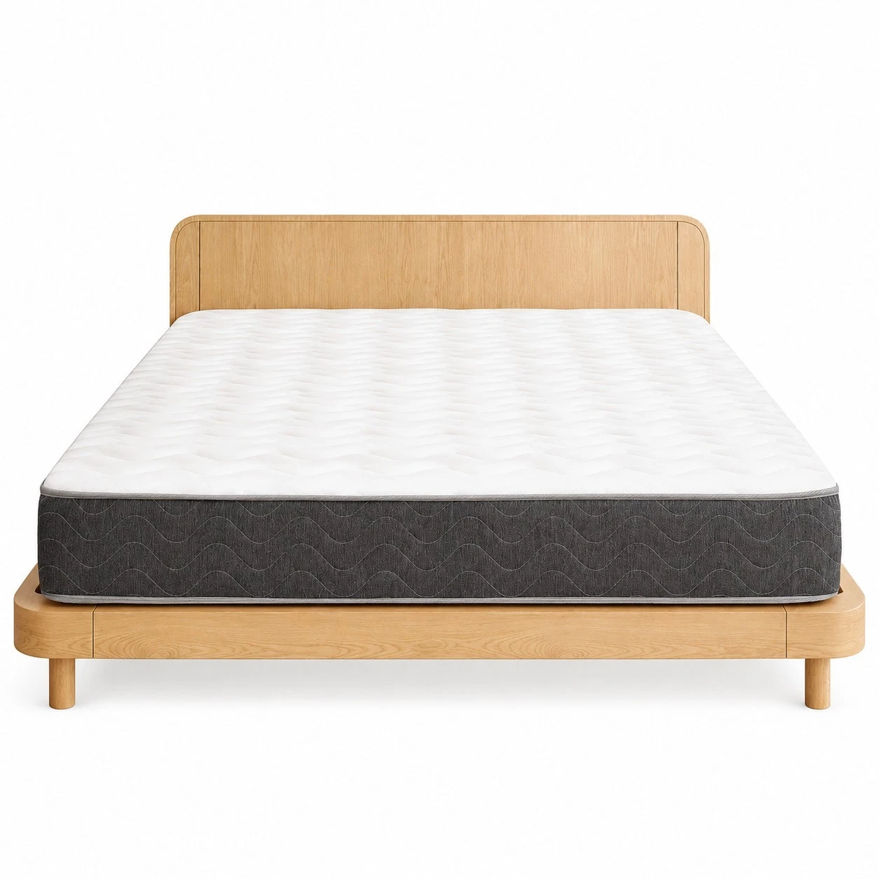 Double Open Coil Mattress Rolled 135 x 190 cm Medium Firm Bed Mattress