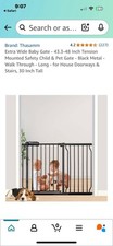 Extra Wide Baby Gate - 43.3-48 Inch Tension Mounted Safety Child Pet Gate -