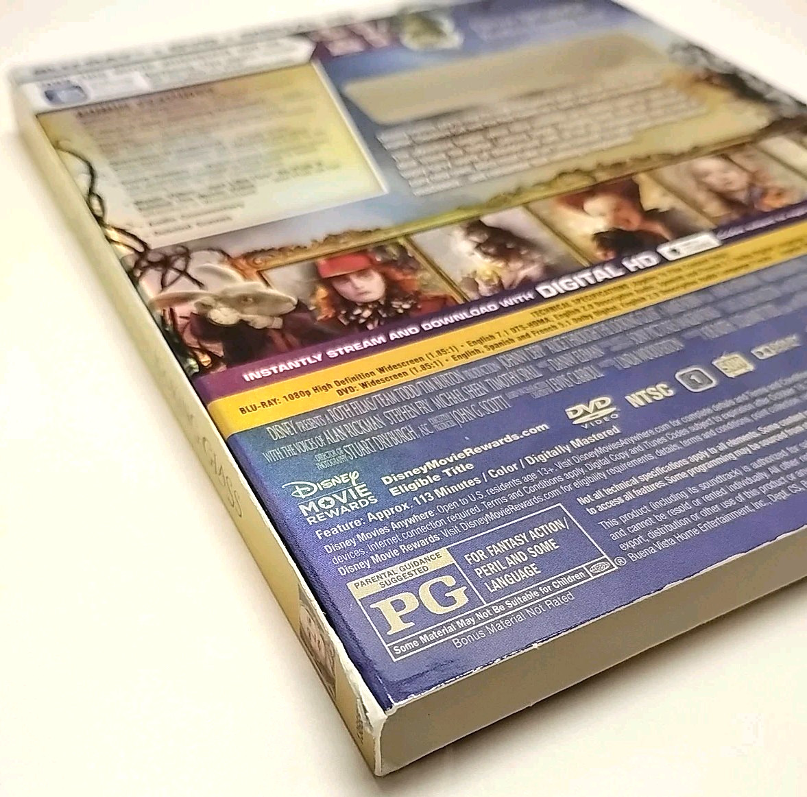 Alice Through The Looking Glass (2016) Blu-ray & DVD With Slipcover