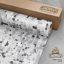 Large Digital Snow Camo Vinyl Wrap Durable Cast Decal Film