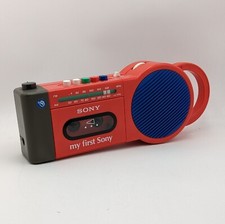 FOR PARTS My First Sony CFM 2000 Radio Cassette Recorder Tapedeck Broken Vtg