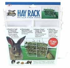 PET LODGE HAY RACK Wire Rabbit Powder Coated Chew Proof Wire Holds Salt Spool