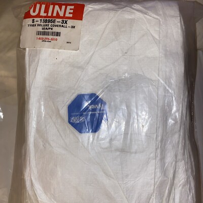 Uline 5/pk 3x Tyvek400 Deluxe Coveralls 