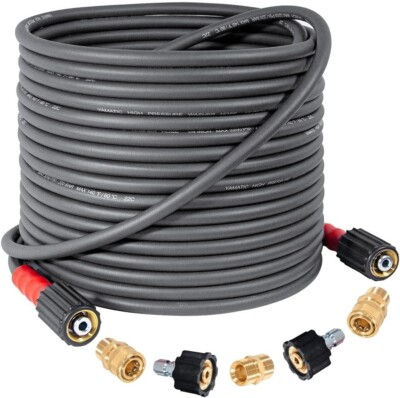 #ad #ad Super Flexible Pressure Washer Hose 50FT X 1 4quot; Kink Resistant 3200 PSI $49.97