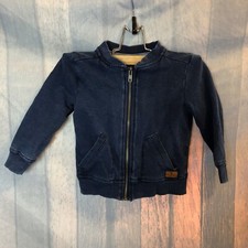 7 Seven For All Mankind Blue Denim Jacket Zip Up Toddler Baby 18 Months