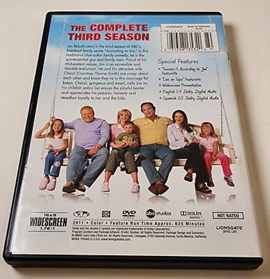 According to Jim: Season 3 (DVD, 4-Disc Set) Jim Belushi Courtney