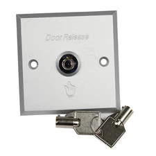 NSEE 803E Aluminum Door Release Exit Button w/ Key Switch Lock Access Control 