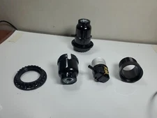 2 PACK Medium Base Push Through On/Off  Phenolic Treaded Socket and Ring 80/1071