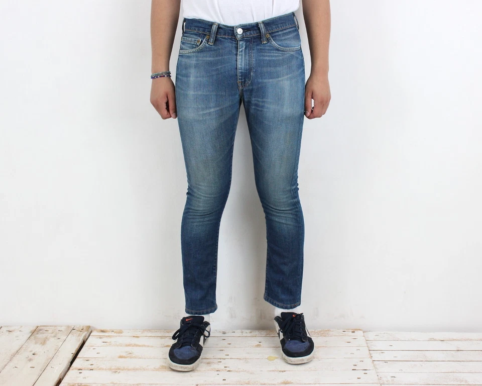 Levis Strauss 510 Hombre W31 L30 Vaquero Ajustado Pantalones Azul vintage - Imagen 2 de 4