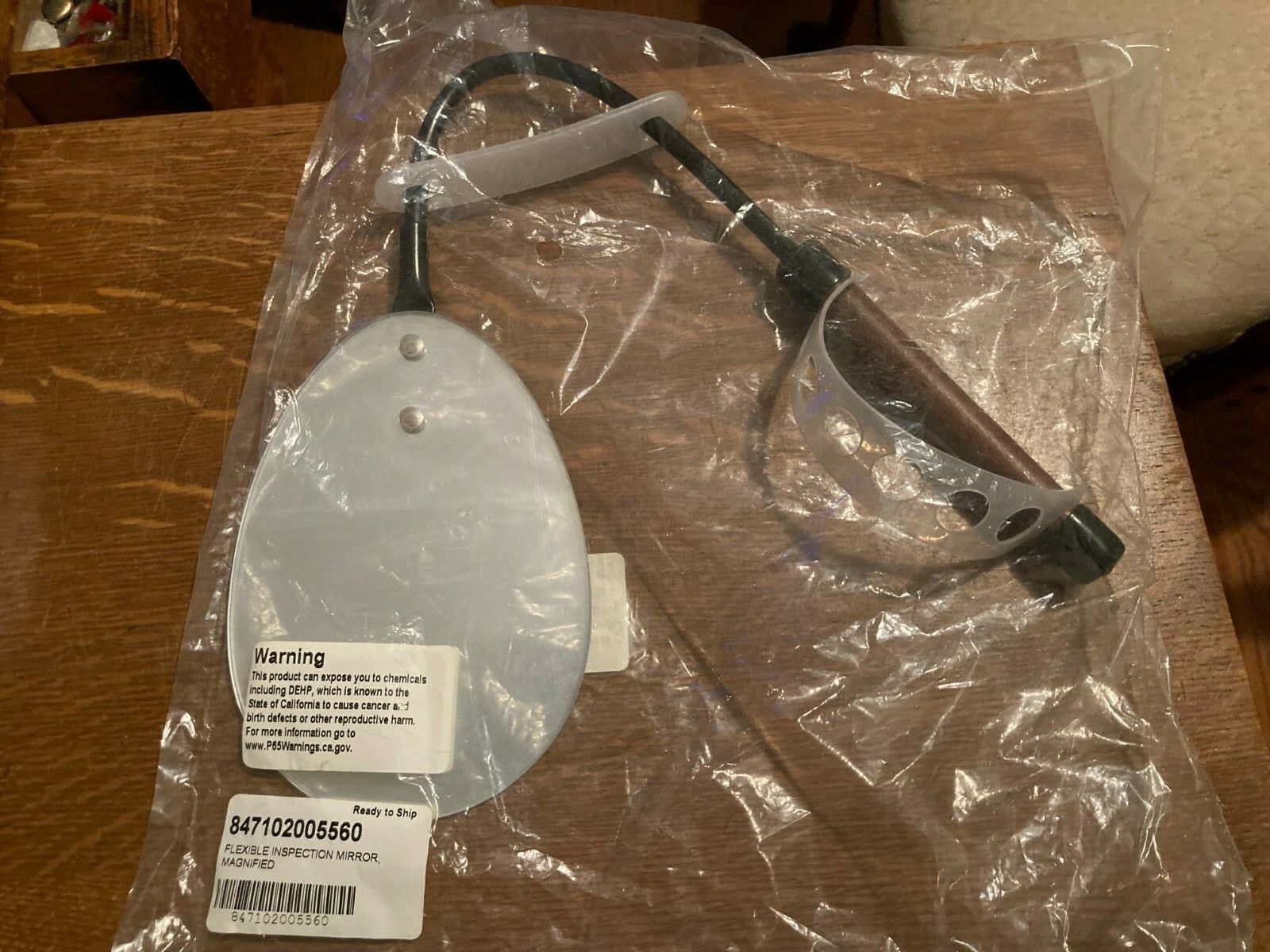 FLEXIBLE INSPECTION MIRROR-MAGNIFIED-NEW IN PACKAGE-ADJUSTABLE C