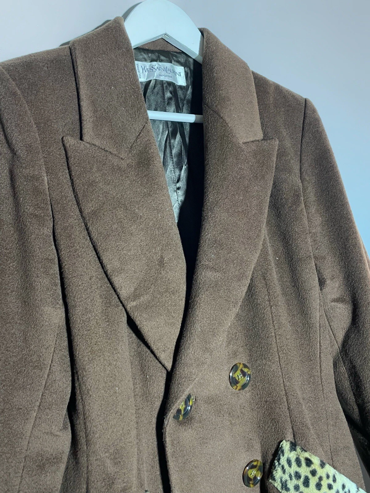 GUCCI Cappotto donna lana doppiopetto Yves Saint Laurent vintage