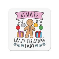Beware VerrüCkte Weihnachten Damen KüHlschrankmagnet - Lustiger Witz Geheimer
