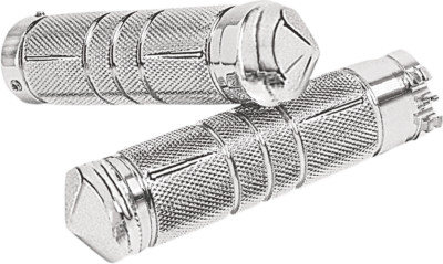 Accutronix Elite Chrome Billet Grips Knurled Diamond GR100-SKIC
