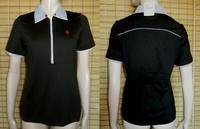 Schwarzes POLO-SHIRT MIT RV - Classic - Golf House - Valiente - NEU - GR.36 - 38