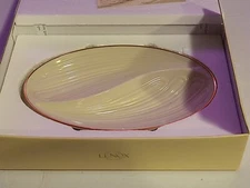Lenox Housewarming Series Divided Condiment Serving Dish 24K Gold Trim