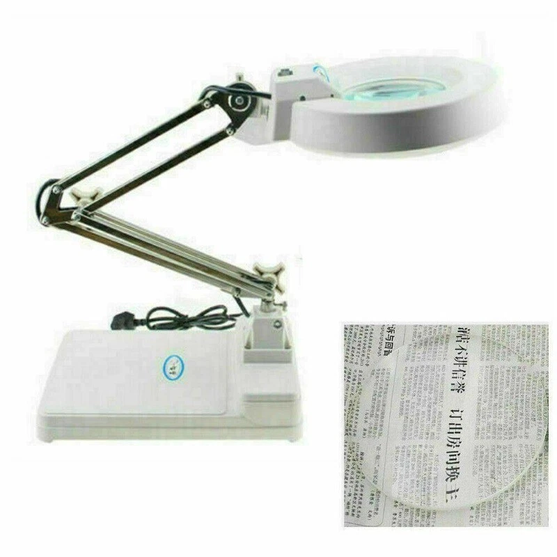 5X 10X 15X 20X Magnifying Lamp LED Magnifier Desk Table Task Craft Work Bench - Image 2 of 4