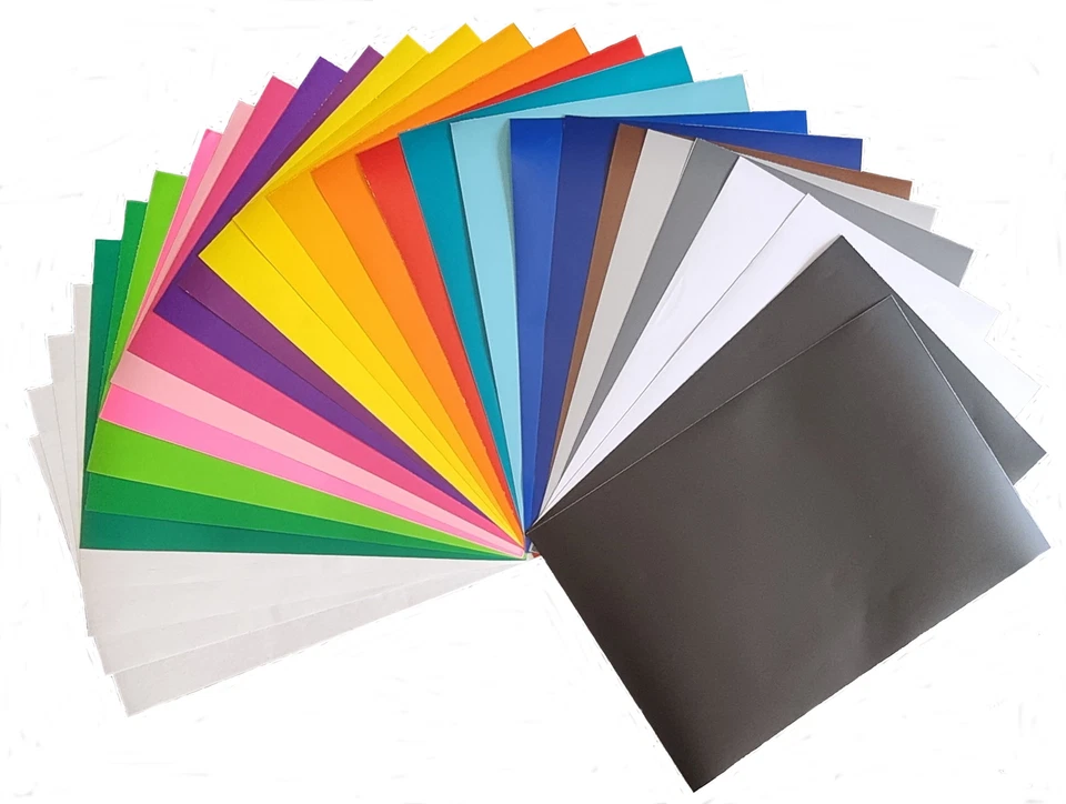 NEOXXIM 28 Bögen Plotterfolie Farbmix matt Set A4 21 x30 cm Vinylfolie Übertragungsfolie