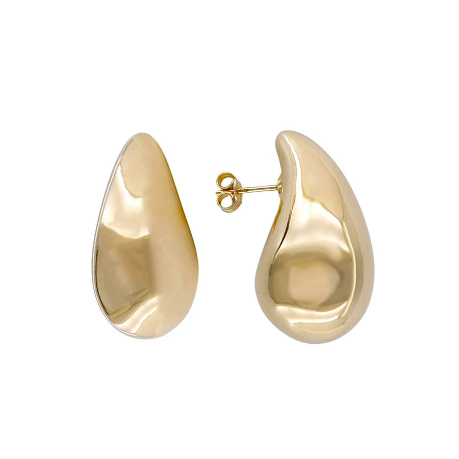 Orecchini Pendenti A Goccia Navachi – Placcati Oro Giallo 18k Con Cristallo Opale Cigno