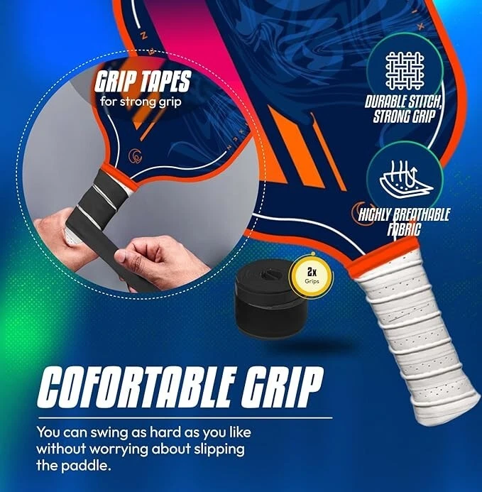 Pickleball Paddles Set of 2, USAPA Approved Fiberglass Pickleball Set, picklebal Pickleball Paddles Set of 2, USAPA Approved Fiberglass Pickleball Set, picklebal
