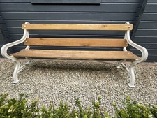 An Original Coalbrookdale Style, Solid Cast Iron Garden Bench