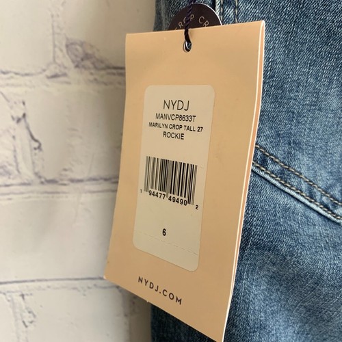 Jeans donna NYDJ Marilyn Crop alti denim nuovi con etichette taglia 27 alti - Foto 6 di 11