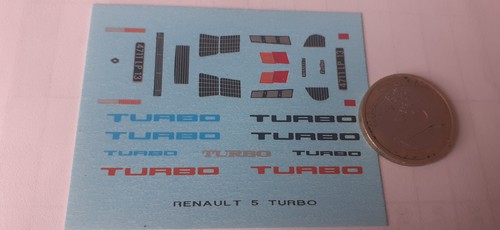 decals decorative decal for r5 turbo 1/43