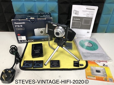 Panasonic LUMIX FS3 Digital Camera BLACK N/MINT BOXED +