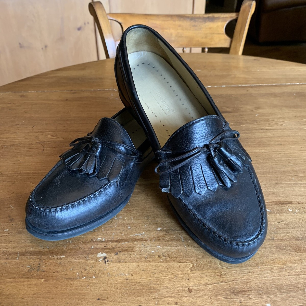 New Rockport Black Kiltie Tassel Loafers Mens 9.5 W | eBay