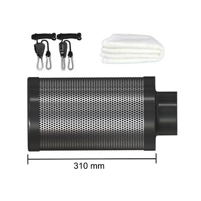 Can Original Aktivkohlefilter CAN1500PL – 75m³ Kapazität, 100mm Anschluss, Für Gerüche & Dämpfe