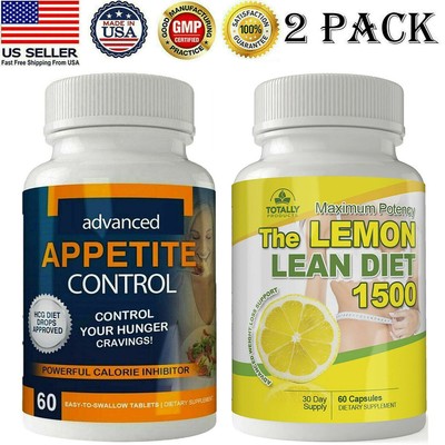 Appetite Control & Lemon Lean Supports Weight Loss Body Fat Burn Diet Supplement