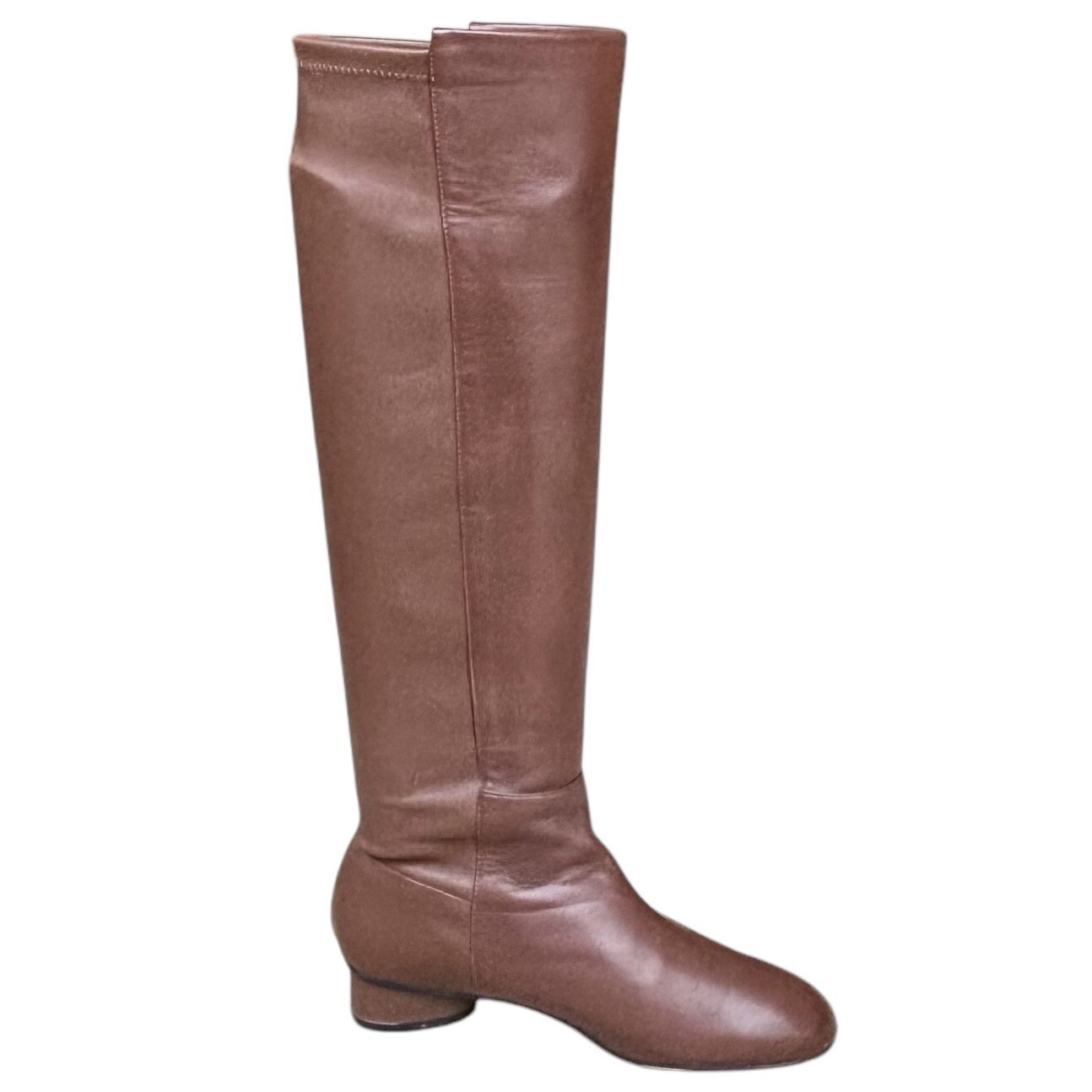 STUART WEITZMAN Cognac Stretch Leather Pull On Bo… - image 8