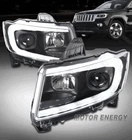 For 11-13 Jeep Grand Cherokee HID/Xenon LED Tube Projector Headlights Lamp Black
