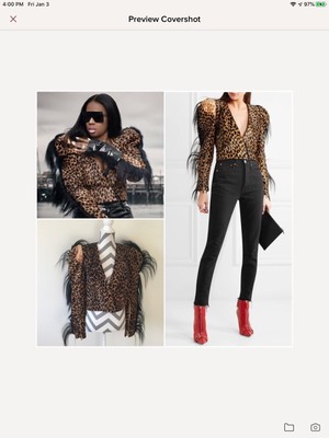 fashion women jacket coat RONALD VAN DER KEMP ocelot leopard print jacket