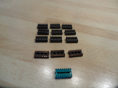 13 Stück  IC ICs  Sockel RS Halter Socket Fassung  16 Polig PIN