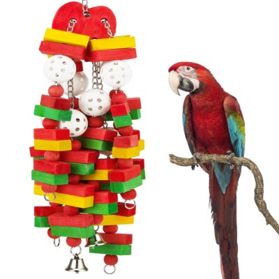 Large Bird Parrot Toys for Cockatoos African Grey Macaws and Amazon Parrots 