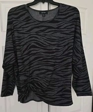 Karen Kane Woman top  ZEBRA PRINT JERSEY Gray/black 2x NWT 