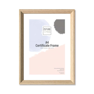 Foto Bilderrahmen A4 (21 cm x 29,7 cm) Glas Holzoptik Hochformat hängen oder stehen