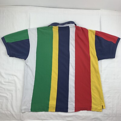 Vintage 955 Originals Polo Shirt Adult XL Multicolor Stripes