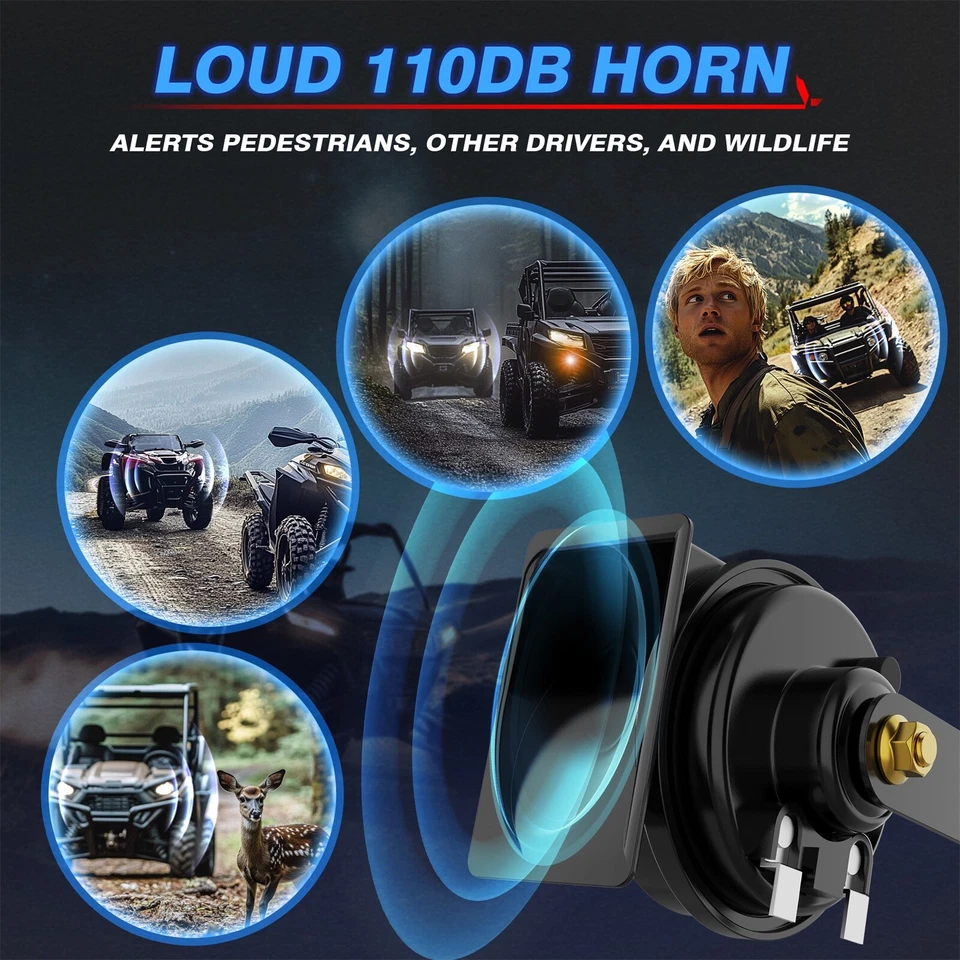 Para 19+ Polaris Ranger 1000 XP, Plug & Play Señal de Giro Bocina Calle Legal Kit EE. UU. Foto 4 de 4