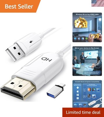 Versatile Wireless HDMI Adapter: Stable Mirroring for iPhone, MacBook & Android
