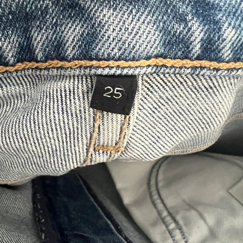 Pantalones de mezclilla minimalista GOLDSIGN para mujer talla 25 The Low Slung tiro bajo calce ajustado - Imagen 6 de 7