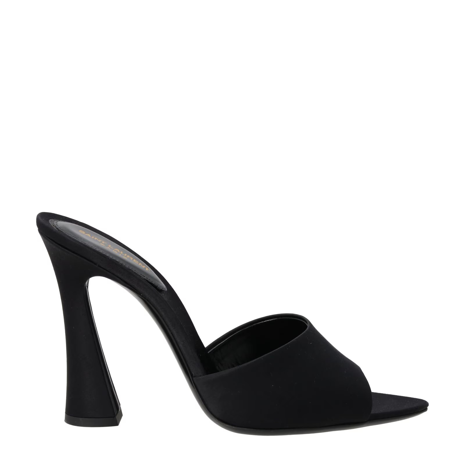 SAINT LAURENT sandali donna neri in pelle tacco alto plateau UK7 RRP815