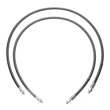 2Pcs Grease Gun Hose 39.3" 10000PSI Spring Flex Grease w 1/8" NPT Thread Black