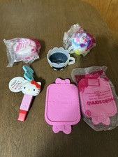 McDonalds Sanrio, Hello Kitty Happy Meal Tea Set Toys Lot Of 6 Incomplete Tray
