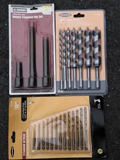 JobSmart Warrior Drill Bit Auger Bit Impact Extension Bar Set Lot New