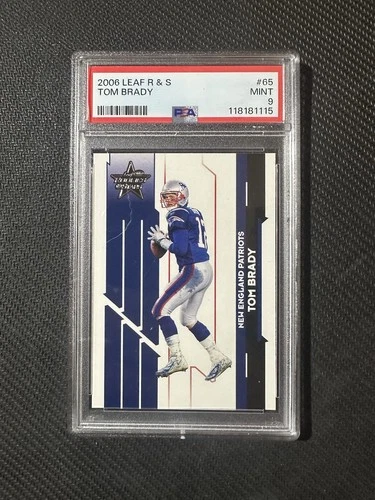 2006 Leaf Rookies & Stars Tom Brady #65 Patriots PSA 9
