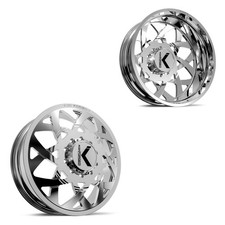 22x8.25 KG1 Forged KD008 Orbital Polished GM/DODGE DUALLY Wheels 8x6.5 Set of 6