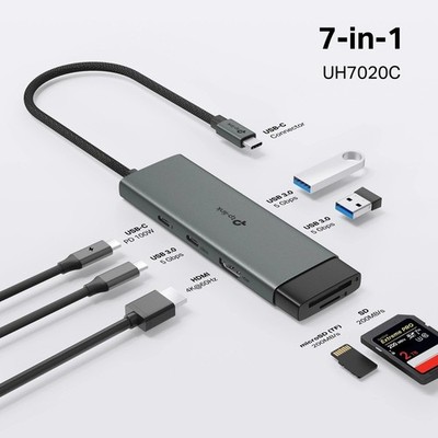 TP-Link UH7020C 7-in-1 USB-C Hub 4K HDMI 100W PD 2x USB-A SD/TF Card Reader