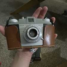 Kodak Pony 135 Vintage 35mm Camera Silver Brown Black with Brown Field Case