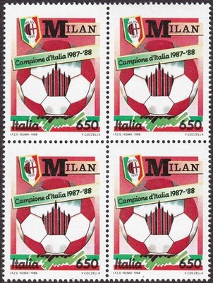 Medaglia scudetto MILAN campione d'Italia Van Basten 1987/1988 Argento FS